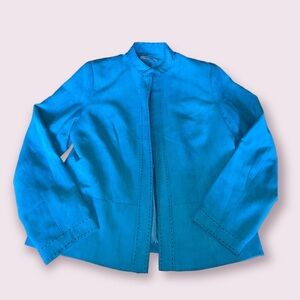 Vintage Dressbarn Faux Suede  Jacket Open Front Lined